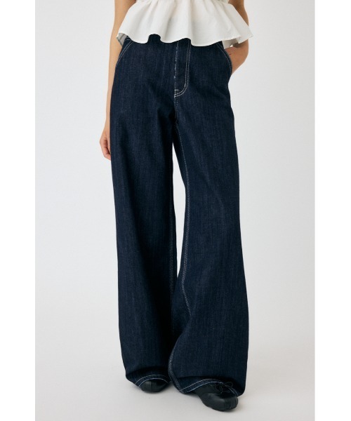 【新品】moussy PAINTER WIDE ストレートデニム MOUSSY | PAINTER WIDE ストレートデニム (ワイド ) |SHEL'TTER