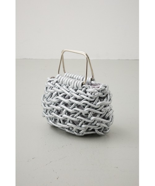 AZUL by moussy(アズールバイマウジー)の「メタルハンドルメタリック編み込みバッグ(ショルダーバッグ・レディース・ゴールド/シルバー・FREE)」の7枚目の写真