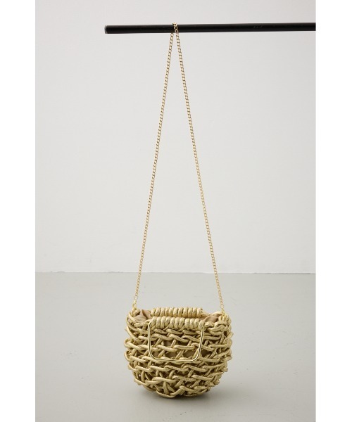 AZUL by moussy(アズールバイマウジー)の「メタルハンドルメタリック編み込みバッグ(ショルダーバッグ・レディース・ゴールド/シルバー・FREE)」の14枚目の写真