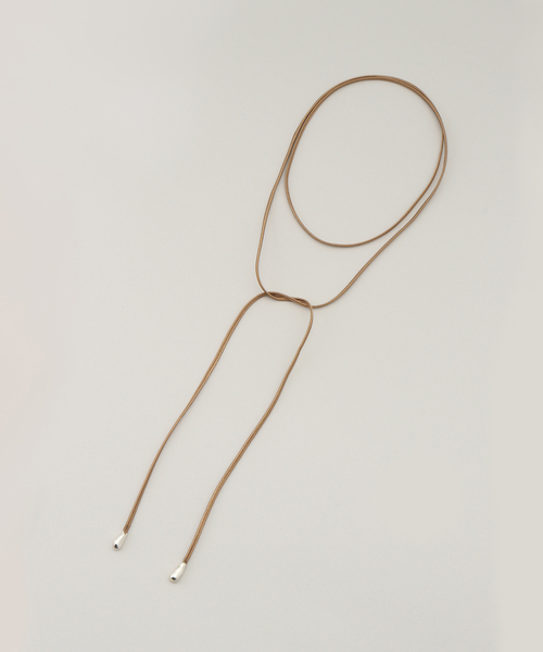 Garden of Eden（ガーデンオブエデン）の「【GARDEN OF EDEN/ガーデン オブ エデン】Tear drop bolo tip necklace（ネックレス・レディース・ブラウン/ベージュ・FREE）」の9枚目の写真