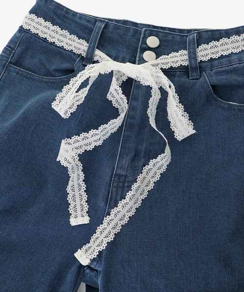 MAJESTIC LEGON(マジェスティックレゴン)の「ヒップハートフレアパンツ(その他パンツ・レディース・サックスブルー/ブルー・SMALL/MEDIUM)」の5枚目の写真