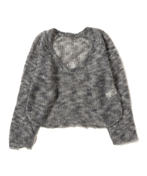 BEAMS BOY（ビームスボーイ）の「【2/5再値下げ】カスリ モヘア ベースボール（ニット/セーター・レディース・ライトイエロー/ブラック/パープル・ONE SIZE）」の16枚目の写真