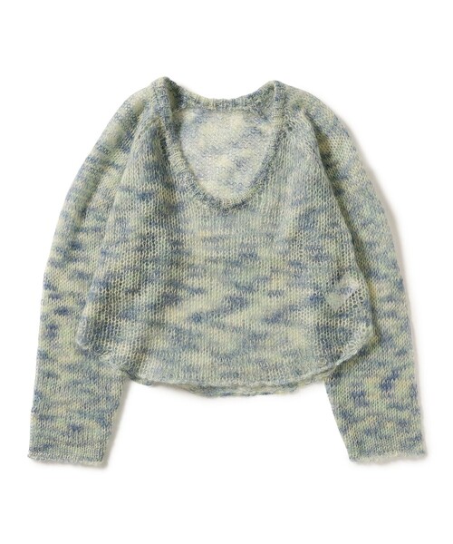 BEAMS BOY（ビームスボーイ）の「【2/5再値下げ】カスリ モヘア ベースボール（ニット/セーター・レディース・ライトイエロー/ブラック/パープル・ONE SIZE）」の22枚目の写真