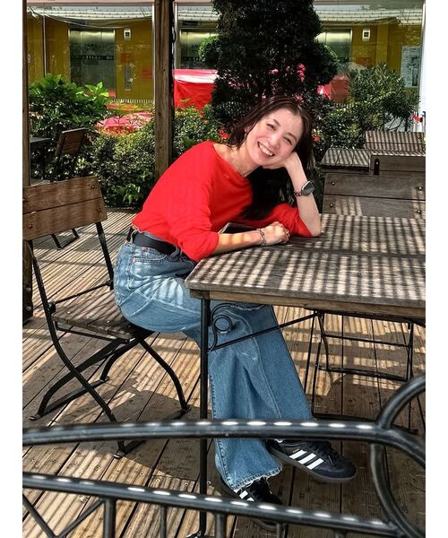 Ungrid（アングリッド）の「オフショルデザインシアーロングスリーブTee（Tシャツ/カットソー・レディース・ブラック/オフホワイト/レッド/その他1・FREE）」の13枚目の写真