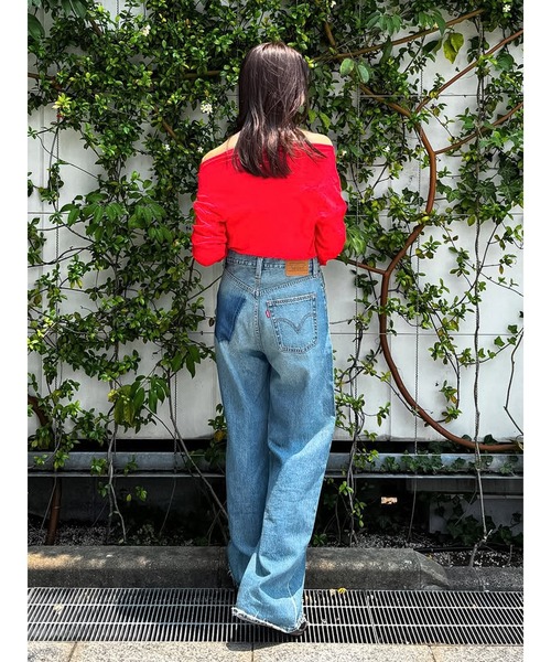 Ungrid（アングリッド）の「オフショルデザインシアーロングスリーブTee（Tシャツ/カットソー・レディース・ブラック/オフホワイト/レッド/その他1・FREE）」の6枚目の写真