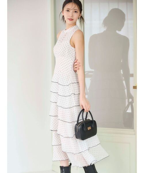 MERCURYDUO（マーキュリーデュオ）の「シフォンティアードワンピース（ワンピース・レディース・その他1/ブラック・SMALL/MEDIUM）」の2枚目の写真