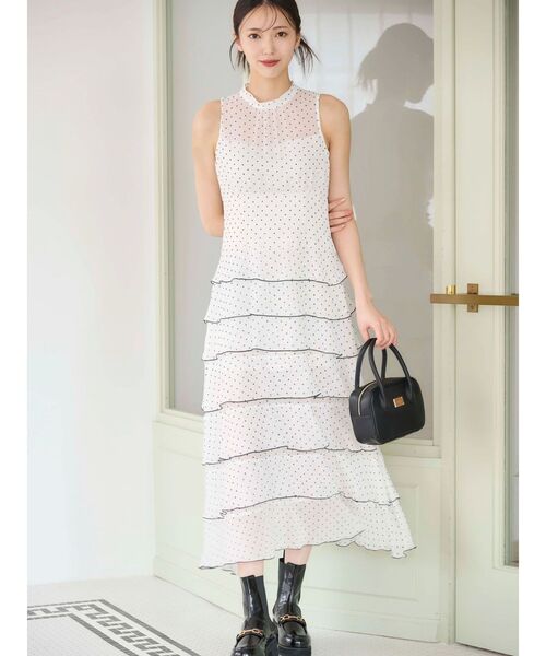 MERCURYDUO（マーキュリーデュオ）の「シフォンティアードワンピース（ワンピース・レディース・その他1/ブラック・SMALL/MEDIUM）」の11枚目の写真