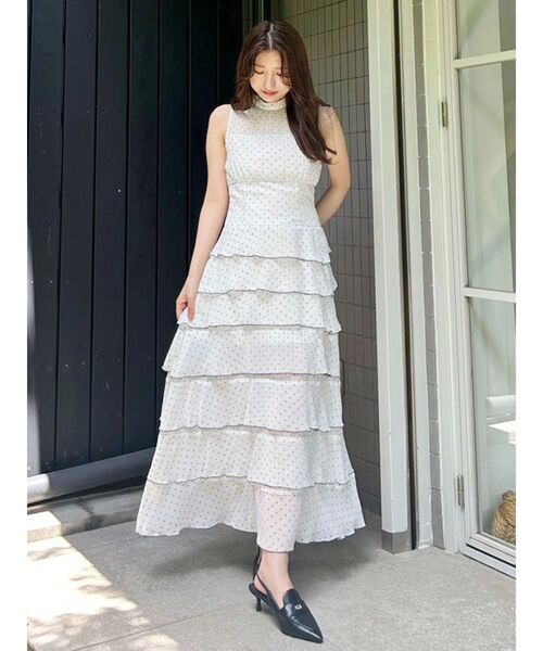 MERCURYDUO（マーキュリーデュオ）の「シフォンティアードワンピース（ワンピース・レディース・その他1/ブラック・SMALL/MEDIUM）」の18枚目の写真