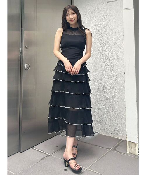 MERCURYDUO（マーキュリーデュオ）の「シフォンティアードワンピース（ワンピース・レディース・その他1/ブラック・SMALL/MEDIUM）」の22枚目の写真