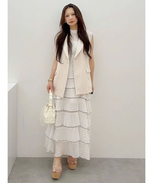 MERCURYDUO(マーキュリーデュオ)の「シフォンティアードワンピース(ワンピース・レディース・その他1/ブラック・SMALL/MEDIUM)」の11枚目の写真