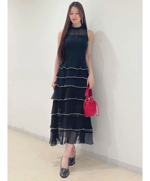 MERCURYDUO(マーキュリーデュオ)の「シフォンティアードワンピース(ワンピース・レディース・その他1/ブラック・SMALL/MEDIUM)」の13枚目の写真