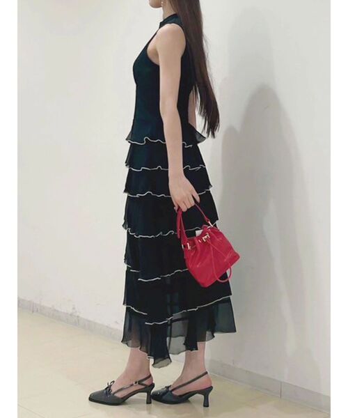 MERCURYDUO(マーキュリーデュオ)の「シフォンティアードワンピース(ワンピース・レディース・その他1/ブラック・SMALL/MEDIUM)」の14枚目の写真