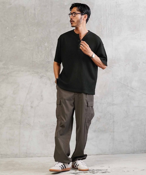 jiggys shop（ジギーズショップ）の「ワッフルサーマル ヘンリーネック