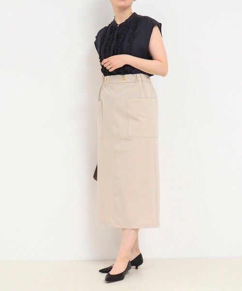 MICO COULIER（ミコクリエ）の「CICA配合サークルストレッチスカート（スカート・レディース・ベージュ/ブラック・36/38）」の11枚目の写真
