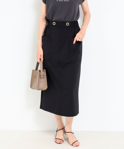 MICO COULIER（ミコクリエ）の「CICA配合サークルストレッチスカート（スカート・レディース・ベージュ/ブラック・36/38）」の16枚目の写真