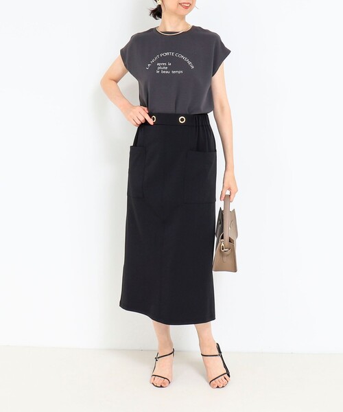 MICO COULIER（ミコクリエ）の「CICA配合サークルストレッチスカート（スカート・レディース・ベージュ/ブラック・36/38）」の18枚目の写真