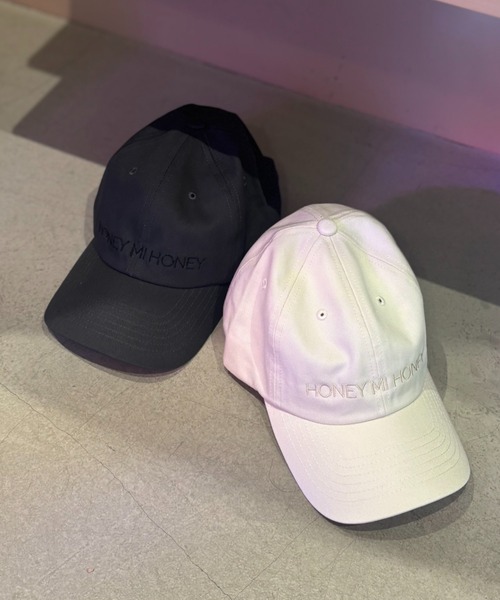 HONEY MI HONEY(ハニーミーハニー)の「embroidery logo cap(キャップ・レディース・チャコールグレー/アイボリー・FREE)」の2枚目の写真