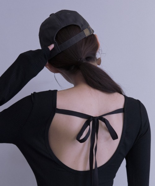 HONEY MI HONEY(ハニーミーハニー)の「embroidery logo cap(キャップ・レディース・チャコールグレー/アイボリー・FREE)」の13枚目の写真