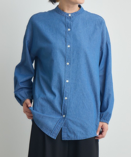 Paradise Picnic(パラダイスピクニック)の「Dignite Collier ライトデニムボウタイブラウス(シャツ/ブラウス・レディース・ネイビー/ブルー・FREE)」の13枚目の写真