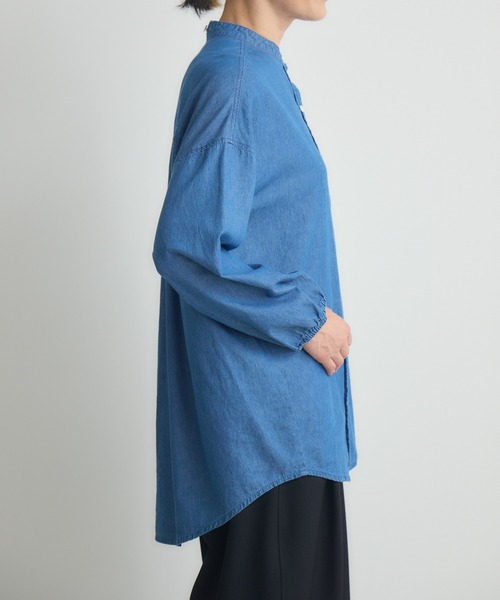 Paradise Picnic(パラダイスピクニック)の「Dignite Collier ライトデニムボウタイブラウス(シャツ/ブラウス・レディース・ネイビー/ブルー・FREE)」の14枚目の写真