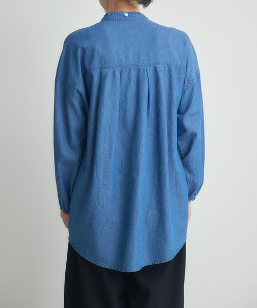 Paradise Picnic(パラダイスピクニック)の「Dignite Collier ライトデニムボウタイブラウス(シャツ/ブラウス・レディース・ネイビー/ブルー・FREE)」の15枚目の写真