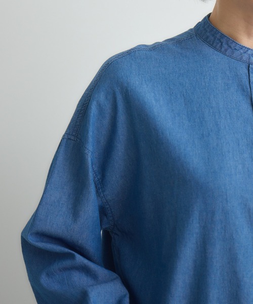 Paradise Picnic(パラダイスピクニック)の「Dignite Collier ライトデニムボウタイブラウス(シャツ/ブラウス・レディース・ネイビー/ブルー・FREE)」の19枚目の写真