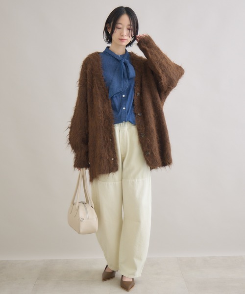 Paradise Picnic(パラダイスピクニック)の「Dignite Collier ライトデニムボウタイブラウス(シャツ/ブラウス・レディース・ネイビー/ブルー・FREE)」の3枚目の写真