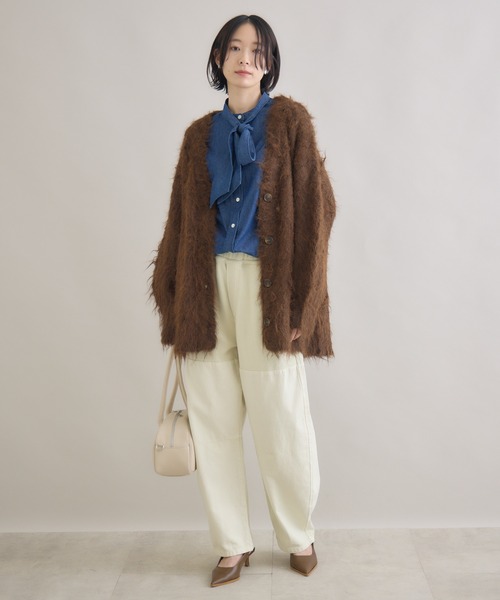 Paradise Picnic(パラダイスピクニック)の「Dignite Collier ライトデニムボウタイブラウス(シャツ/ブラウス・レディース・ネイビー/ブルー・FREE)」の5枚目の写真