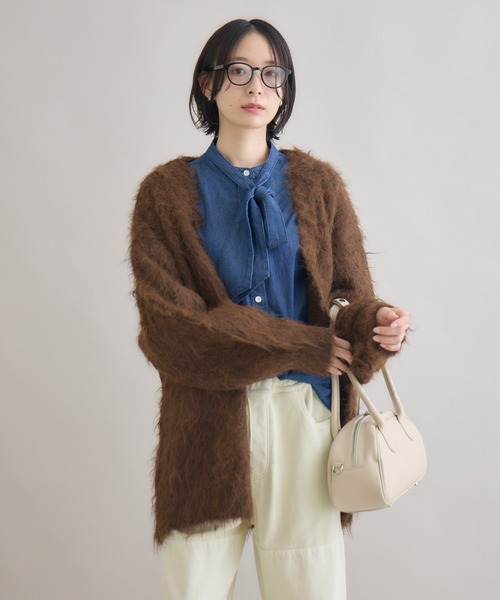 Paradise Picnic(パラダイスピクニック)の「Dignite Collier ライトデニムボウタイブラウス(シャツ/ブラウス・レディース・ネイビー/ブルー・FREE)」の6枚目の写真