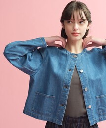 マッキントッシュフィロソフィー　デニムジャケット　デニムスカート　セットアップ コットンリネンデニムジャケット（H5F01503＿＿