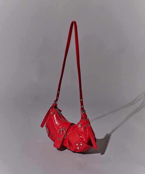 BLANK　（ブランク）の「Vintage-Like Belt Bag / ヴィンテージライク ベルトバッグ（ショルダーバッグ・レディース・ブラック/ホワイト/ブラウン/レッド・FREE）」の14枚目の写真