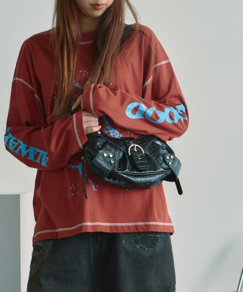 BLANK　（ブランク）の「Vintage-Like Belt Bag / ヴィンテージライク ベルトバッグ（ショルダーバッグ・レディース・ブラック/ホワイト/ブラウン/レッド・FREE）」の20枚目の写真