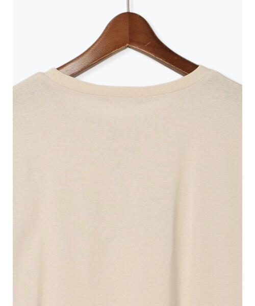 Te chichi TERRASSE（テチチテラス）の「【接触冷感】箔リボンモチーフTシャツ（Tシャツ/カットソー・レディース・オフホワイト/ブラック/ベージュ・F）」の13枚目の写真