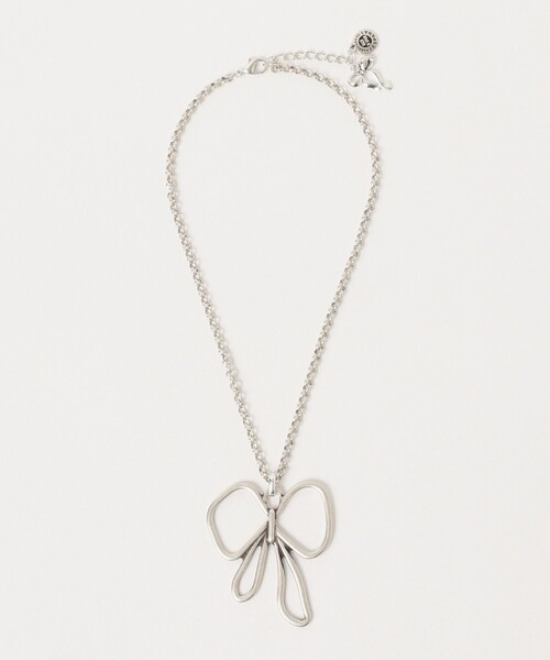 OtroAccesorio（オトロアクセソリオ）の「OtroAccesorio / ドロー リボン ネックレス（ネックレス・レディース・シルバー・ONE SIZE）」の2枚目の写真