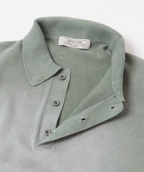 URBAN RESEARCH Sonny Label(アーバンリサーチサニーレーベル)の「ピグメントニットポロシャツ(ニット/セーター・メンズ・スミクロ/グリーン・MEDIUM/LARGE)」の12枚目の写真