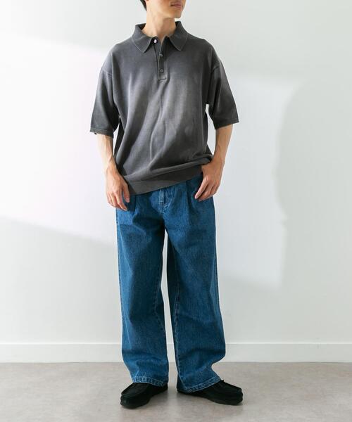 URBAN RESEARCH Sonny Label(アーバンリサーチサニーレーベル)の「ピグメントニットポロシャツ(ニット/セーター・メンズ・スミクロ/グリーン・MEDIUM/LARGE)」の18枚目の写真
