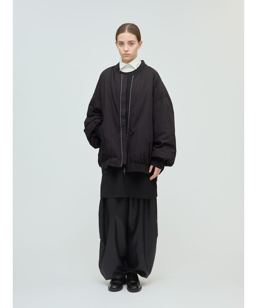 mizuiro ind ワイドジップダウンブルゾン（ダウンジャケット/コート