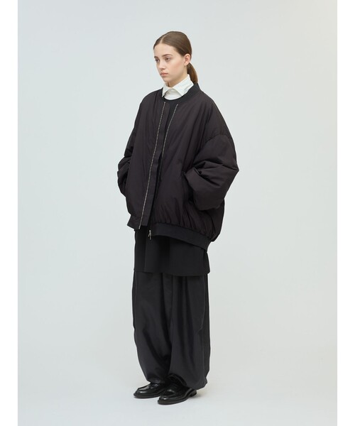 セール】mizuiro ind ワイドジップダウンブルゾン（ダウンジャケット