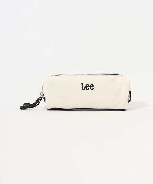 Lee(リー)の「Leeロゴ刺繍ダブルファスナーPポーチ(ポーチ・メンズ・アイボリー/ブラック・FREE)」の6枚目の写真