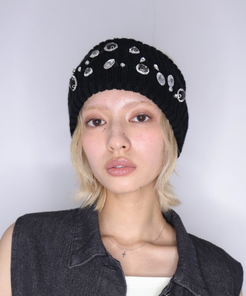 Ulysses（ユリシス）の「ビジュー付きリブニットヘアバンド（ヘアバンド・レディース・ブラック・F）」の18枚目の写真