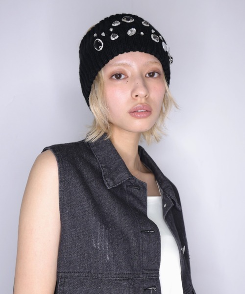 Ulysses（ユリシス）の「ビジュー付きリブニットヘアバンド（ヘアバンド・レディース・ブラック・F）」の20枚目の写真