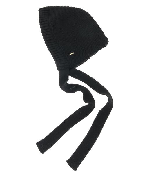 earth music&ecology（アースミュージックアンドエコロジー）の「プレート付きニットフーディー（ニットキャップ/ビーニー・レディース・ブラック/ブラウン・FREE）」の8枚目の写真