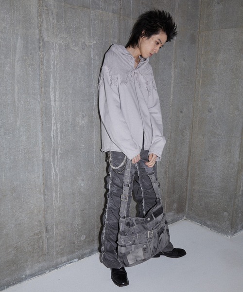 GRANCY(グランシー)の「【GRANCY】Knit Layered Design Zip Hoodie / ニットレイヤードデザインジップフーディ(パーカー・メンズ・ブラウン/グレー/ブラック・L/M/S)」の14枚目の写真