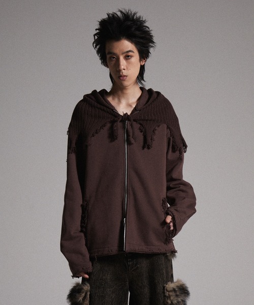 GRANCY（グランシー）の「【GRANCY】Knit Layered Design Zip