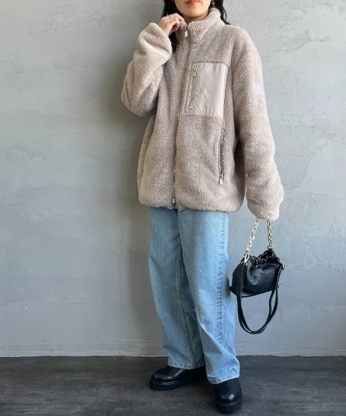 TATRAS（タトラス）の「[TATRAS/タトラス] MONREALE ボアフリース スタンドブルゾン（ブルゾン・レディース・ライトグレー/ブラック・3/2/4）」の16枚目の写真