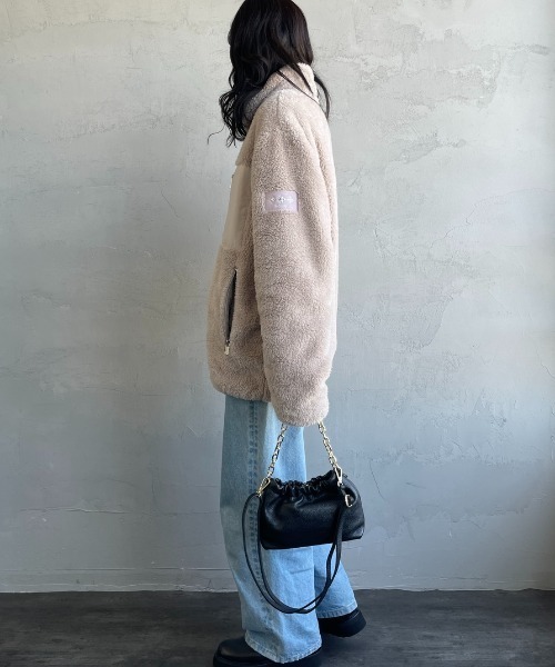 TATRAS（タトラス）の「[TATRAS/タトラス] MONREALE ボアフリース スタンドブルゾン（ブルゾン・レディース・ライトグレー/ブラック・3/2/4）」の17枚目の写真