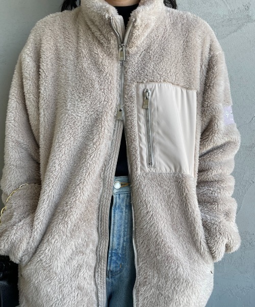 TATRAS（タトラス）の「[TATRAS/タトラス] MONREALE ボアフリース スタンドブルゾン（ブルゾン・レディース・ライトグレー/ブラック・3/2/4）」の20枚目の写真