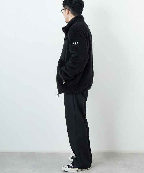 TATRAS（タトラス）の「[TATRAS/タトラス] MONREALE ボアフリース スタンドブルゾン（ブルゾン・レディース・ライトグレー/ブラック・3/2/4）」の5枚目の写真