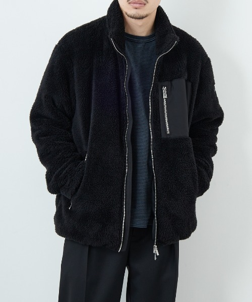 TATRAS（タトラス）の「[TATRAS/タトラス] MONREALE ボアフリース スタンドブルゾン（ブルゾン・レディース・ライトグレー/ブラック・3/2/4）」の7枚目の写真