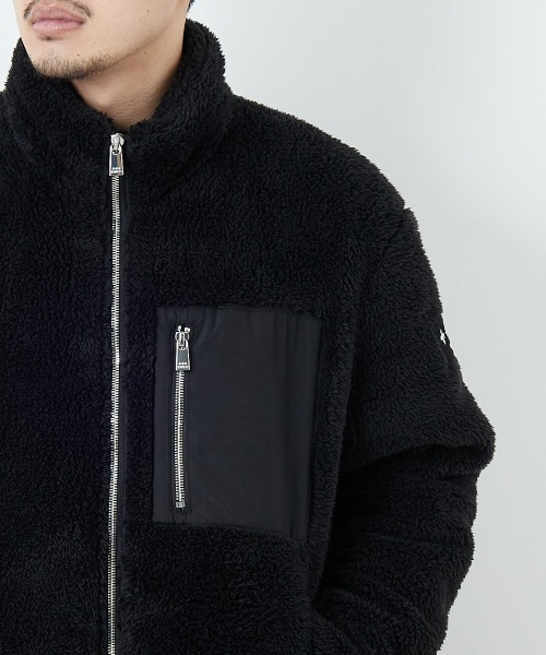 TATRAS（タトラス）の「[TATRAS/タトラス] MONREALE ボアフリース スタンドブルゾン（ブルゾン・レディース・ライトグレー/ブラック・3/2/4）」の8枚目の写真